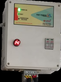 Equipower Mainline Voltage Protector – Electrical Fire & Surge Protection Device, Withstands 440V, Auto Cutoff, 1Ph/3Ph Models (16A–160A)