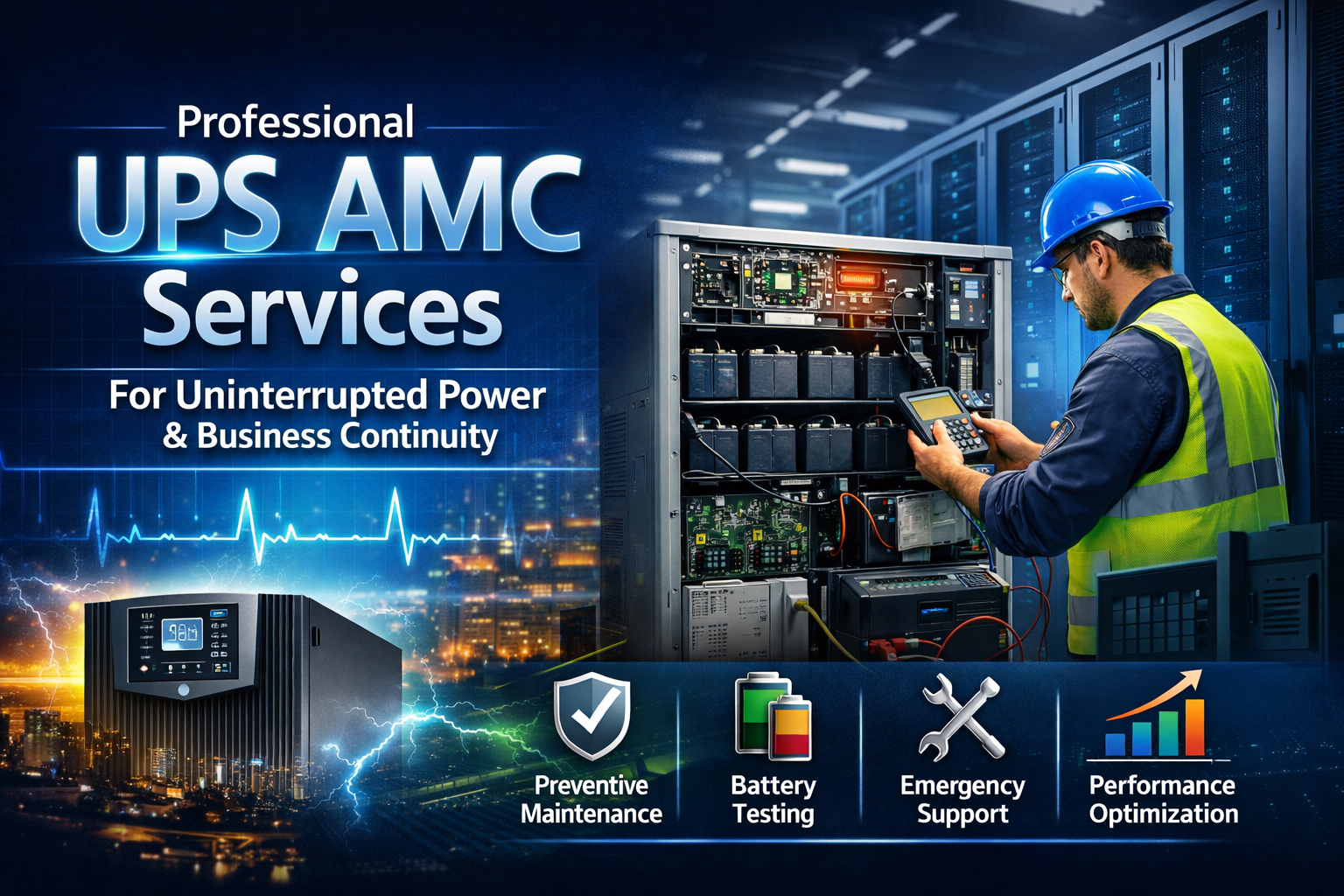 Professional UPS AMC Services for Uninterrupted Power & Business Continuity